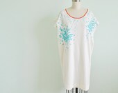 Bright aqua leafs and branches fashion modern dress/ Neon/ rusteam bioteam teamstyle Bright summer - marinaasta Bright aqua leafs and branches fashion modern dress/ Neon/ rusteam bioteam teamstyle Bright summer - marinaasta