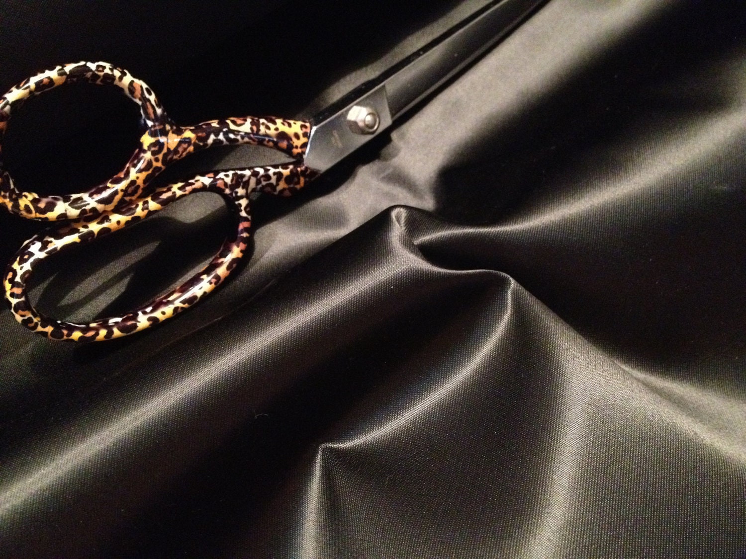 English Coutil- Black SATIN Corset Fabric- IMPORTED