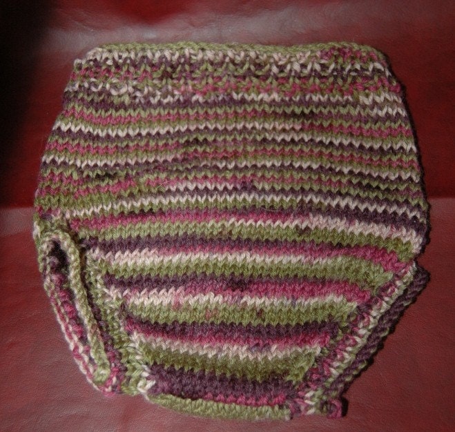 Summer Flowers Wool Soaker/Diaper Cover, 0-6 months, Ready to ship, pink, purple, green