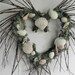 Seashell Wreath, Heart Twig Wreath With Green Moss Seashells And Sea Glass For Beach Cottage Decorating