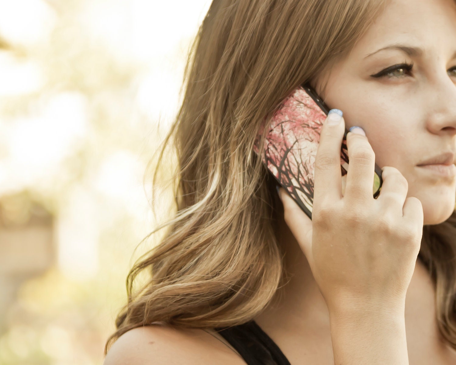 Pink iPhone 4 case, girly iPhone case - cherry blossom phone case - feminine iPhone case, Alice in Wonderland  (In STOCK) - Raceytay