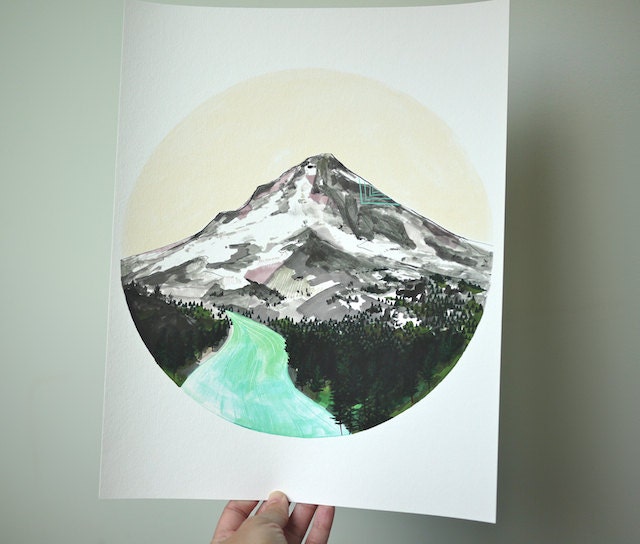 Mountain, art print 11 x 14