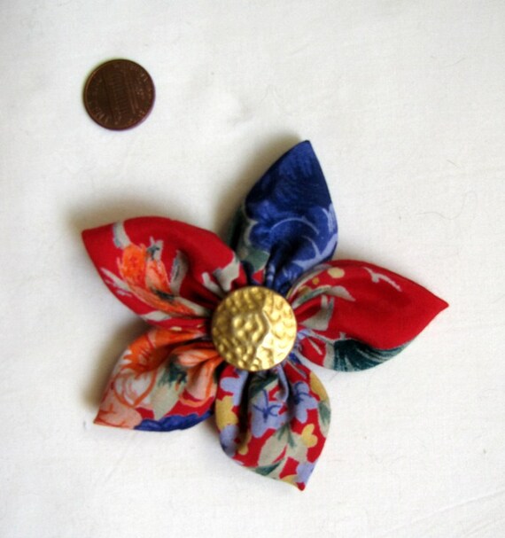 Flower Pin Brooch Accessory for Hats, Clothing, and Headbands