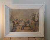 vintage print by maurice utrillo