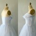 1950s Formal Gown -- Vintage 1950s Pale Blue Periwinkle Cupcake Gown -- Full skirt Tulle