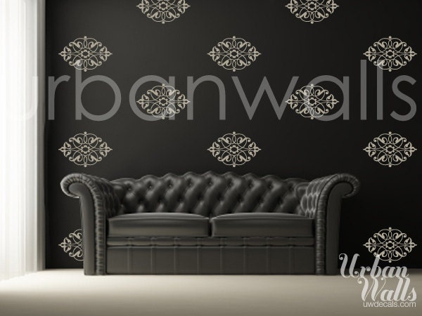 Vinyl Wall Sticker Decal Art - Damask Pattern