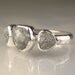 Three Stone Rough Diamond Ring - Palladium Sterling