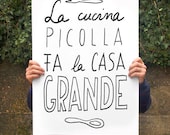 Cucina picolla Anek poster print 20"x27" - archival fine art giclée print