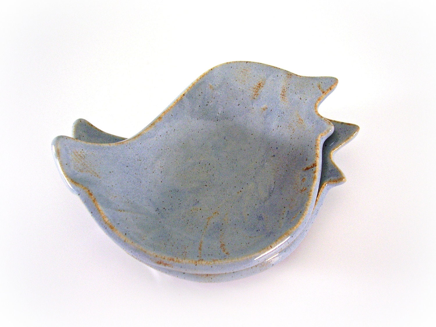 Ceramic Birdie Bowl - Country Blue - Rustic/Shabby Chic - Home Decor/Ring Bowl/Gift - Handmade Pottery - Ravenhillpottery