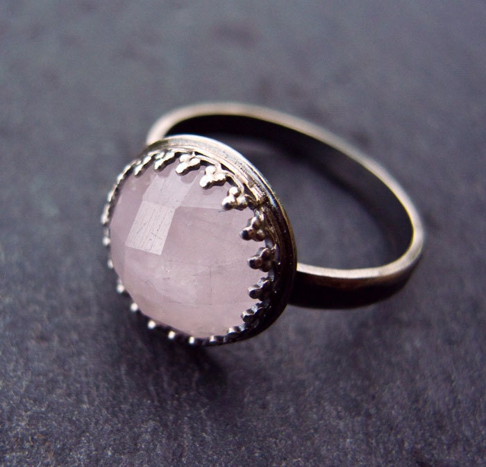 Rose Quartz Ring in Sterling Silver