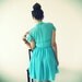Aqua Chiffon A-Line Cotton Candy Dress