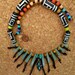 Aventurine FRINGE necklace TRIBAL necklace bib necklace statement necklace Sterling silver turquoise necklace