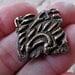 Ancient Bronze Tile Connector - Handmade Bronze Charm