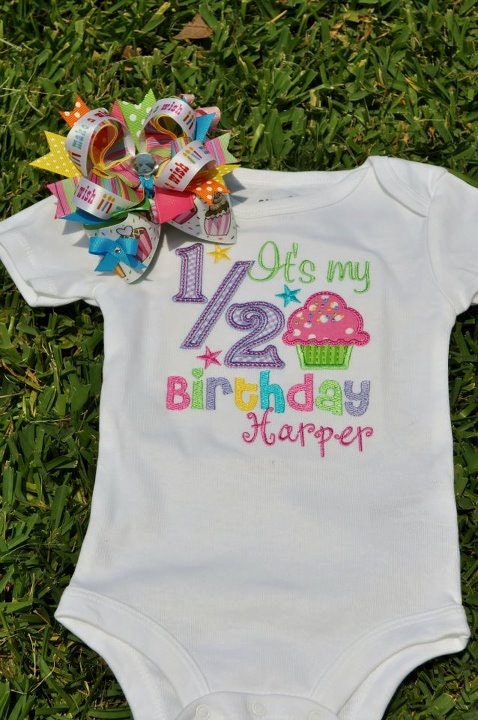 Custom Half Birthday Onsie