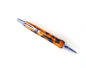 Ballpoint Pen Handturned Orange and Black Autumn Gold Acrylic