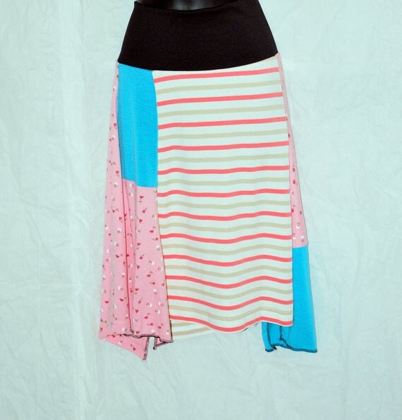 Recycled tee shirt skirt medium CLEARANCE