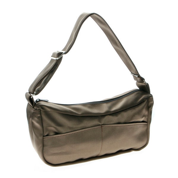 Bronze Sateen Hobo Slouch Bag - Handbag - Shoulder Bag - Emma Sateen Purse