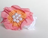 Wedding Garter - Ivory, Black Lace and Feather Bridal Garter - Sample Sale