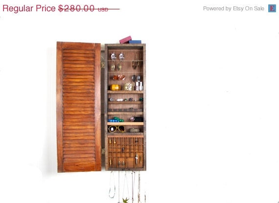 ON SALE Rustic Jewelry Storage for earrings, necklaces, bracelets, and everything else shabby chic... handmade by tangleandfold