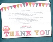Baby Owl Thank You Card Design, Made to Match. by Tipsy Graphics. Editable PDF option Il_170x135