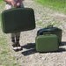 Vintage  matched luggage set in avocado green