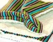 Baby Boy Lovey Wooby Green Blue and Brown Ultra Cuddle Lovey Security Blanket EtsyKids Team