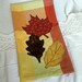 dish towel fall leaves applique