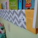 book sling -  Grey Chevron Zig Zag Gold Yellow Childrens' Kids book storage shelf gender neutral nursery decor