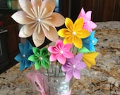 Baby Announcement Paper Flower Bouquet- gift, centerpiece, its a girl, wedding annoucement, anniversary, gift
