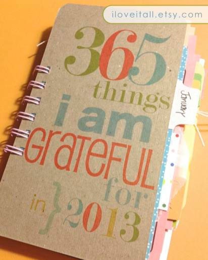Gratitude Journal . 365 Things I Am Grateful For . OCTOBER-DECEMBER 2012 // Everyday Blessings Daily Document Notebook Thankful
