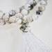 Calming White Howlite Mala 108 beads UNISEX Japa beads Buddhist Meditation Mantra Prayer Beads