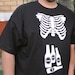 Halloween custom skeleton NON Maternity shirt - STANDARD TEE for men with Sympathy Bump