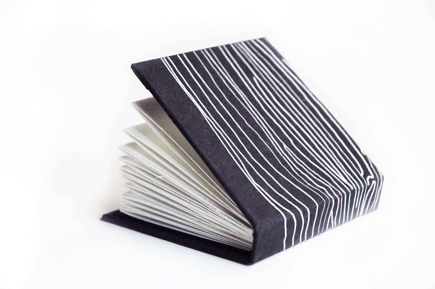 Miniature Black and Silver Wood Watercolor Sketchbook