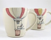 Coffee Mug - Bunny in a Hot Air Balloon