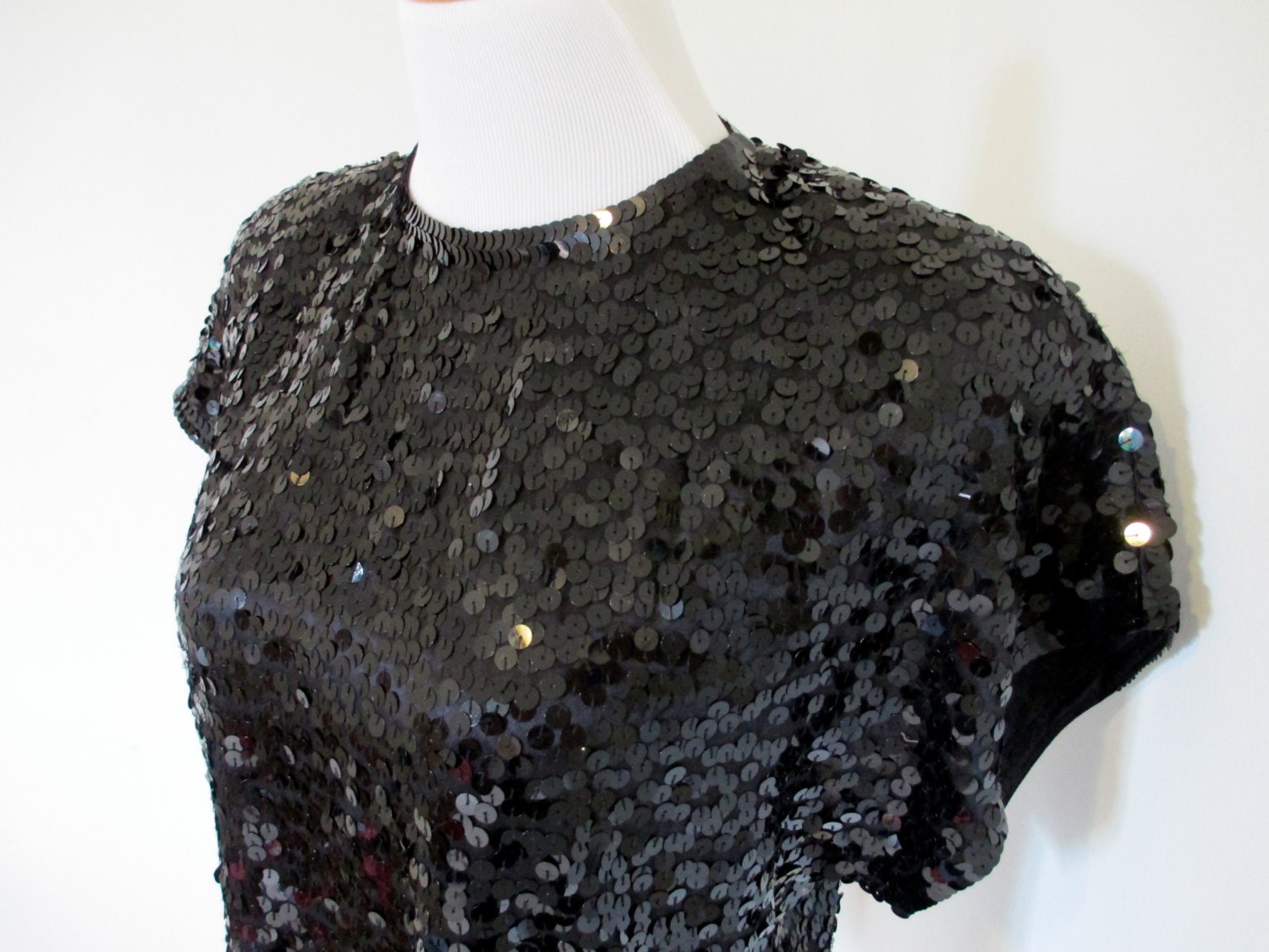 Vintage 1980's sequin blouse - Liz Claiborne - Size M