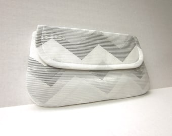 Ombré Chevron Clutch in Gray by waterpath