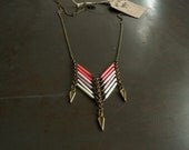 Colourful Chevron Ladder Quill Necklace