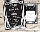 Rapture Arc Deco Wedding Invitation Set