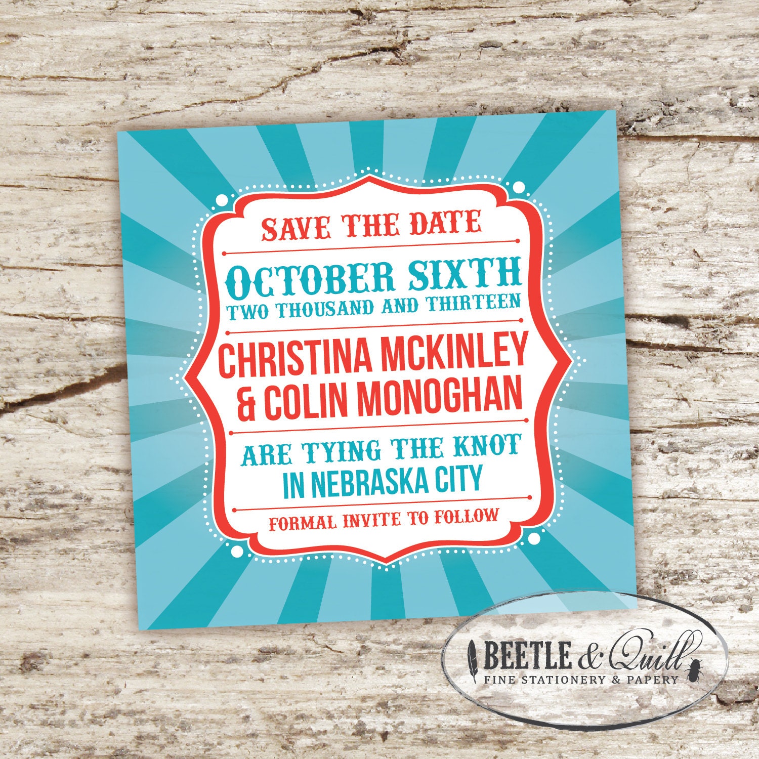 Life is a Carnival Printable Save the Date