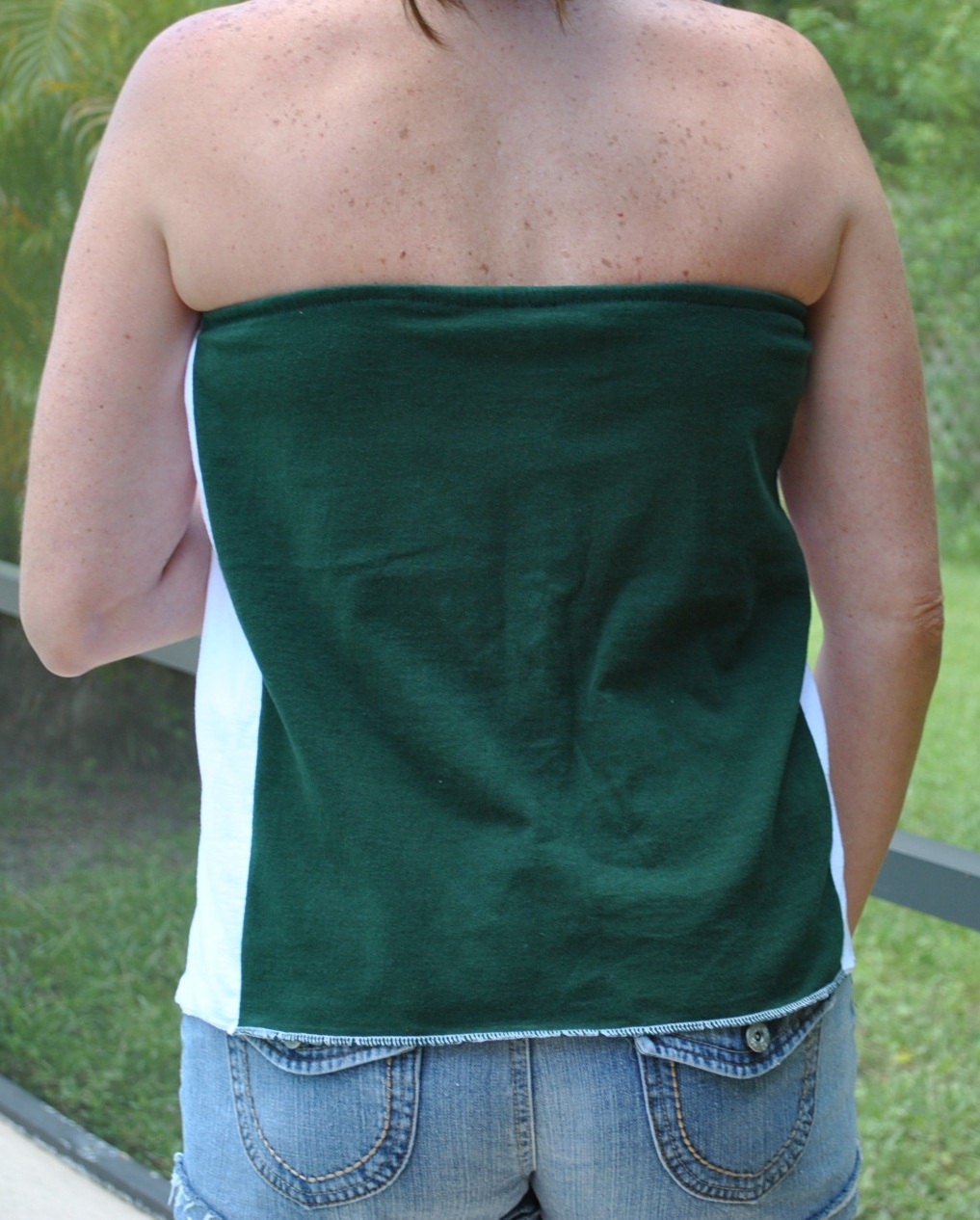 Philadelphia Eagles green NFL football gameday sports tube top strapless shirt