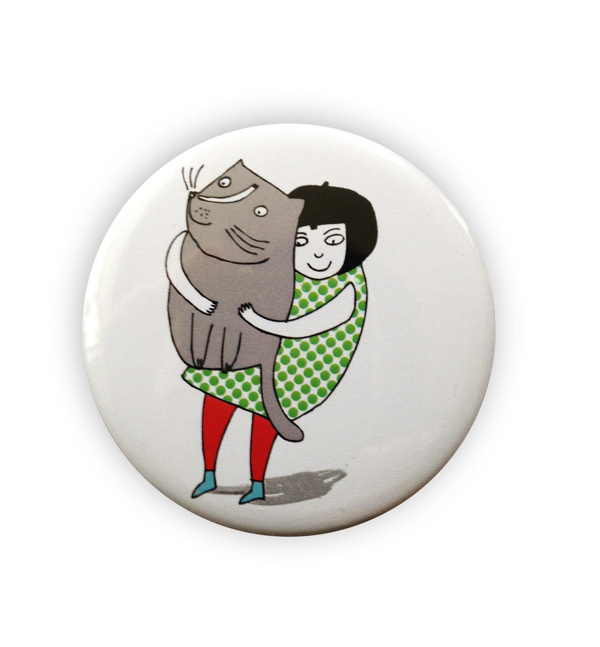 Pocket Mirror - Lovable Kitty Cat