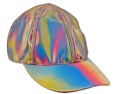 Rainbow Hologram Cyber Baseball Cap Hat