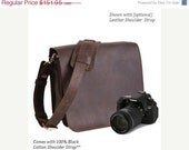 Summer Sale 10" Brown Napa Mission Leather Camera Bag - Made in America