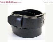 Summer Sale NEW Leather Belt - Black - Handmade in the U.S.A.