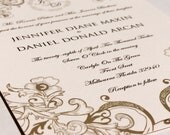 Vintage, Rustic and Elegant Wedding Invitation