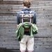 Waxed canvas rucksack/backpack with roll up top and double waxed bottom UNISEX