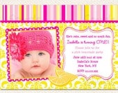 Pink Lemonade Birthday Invitations