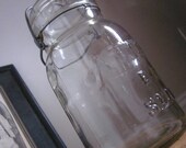 Vintage Glass Canning E-Z Jar with Lid
