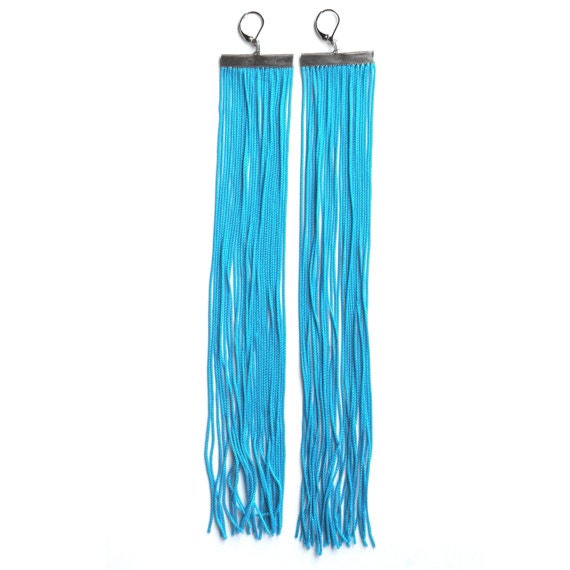 Turquoise Long Fringe Earrings
