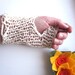 Handknit Fingerless Gloves in Organic Cotton for Summer "Tendresse" DoucesLaines in Europe
